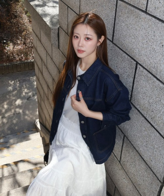 2PACK 26SS 보이핏 데님 자켓