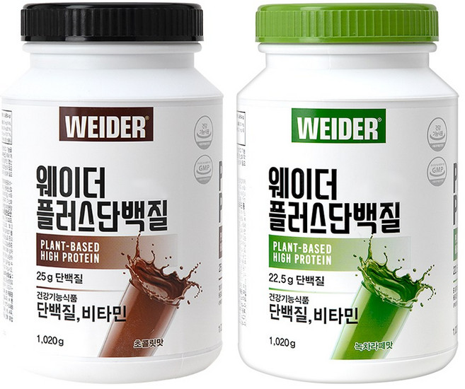 웨이더 플러스 단백질 1020g 단백질 보충제, 1.02kg, 2개, 혼합