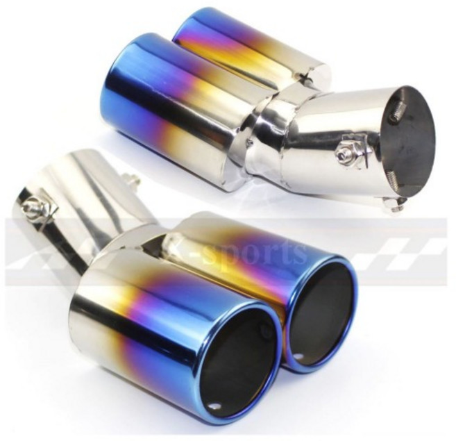 머플러팁 커터 배기 셀프튜닝 마후라 블루밴딩, 1개