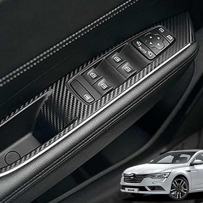 르노 SM6 호환 카본 윈도우패널 윈도우몰딩, 블랙카본, 윈도우