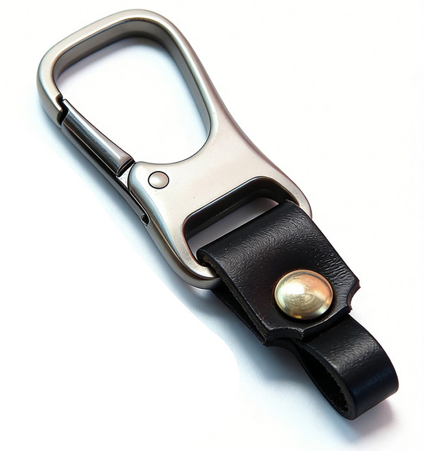 핸드메이드 가죽 자동차 키홀더, 검은색, 1개