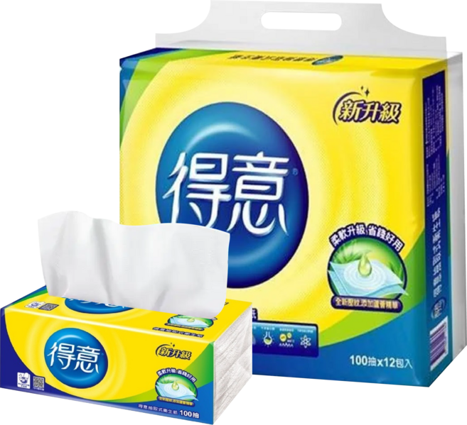 得意 抽取式衛生紙, 1箱, 84個裝