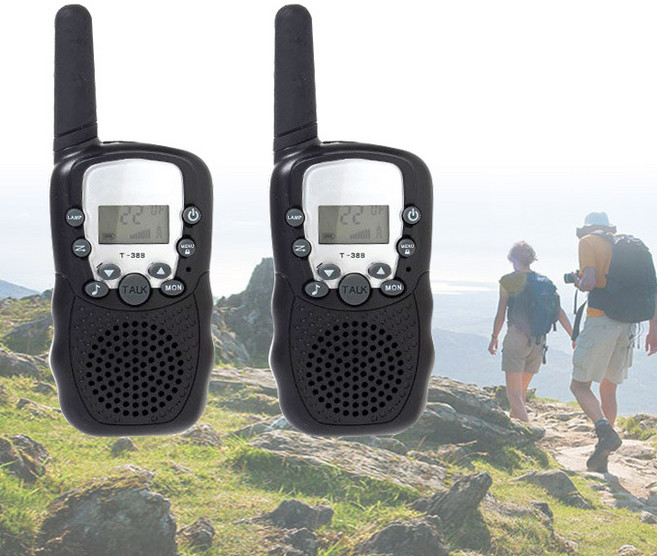 생활무전기 T388 2개1세트 캠핑용무전기 생활용 가정용 놀이터 사무실용 무전기 이어폰 2개 포함, T388 이어폰없음