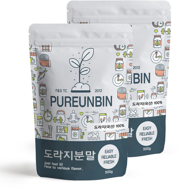 푸른빈 도라지 분말, 500g, 2개