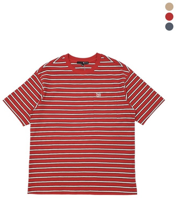 닉스 NIX 유니) 스트라이프 워싱 티셔츠(FNQMCTR721P)