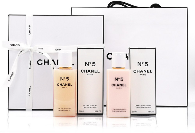 [정식 한글라벨 백화점제품] 샤넬 넘버 5 바디 2종 기프트 세트 쇼핑백 동봉, 1개
