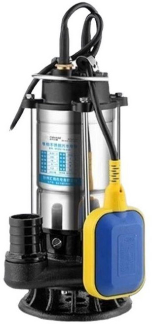 수중펌프 0.5마력 양수기 높이감지 집수정 미니 오수펌프 자동 모터 배수 워터 수중 펌프 370W (1인치)