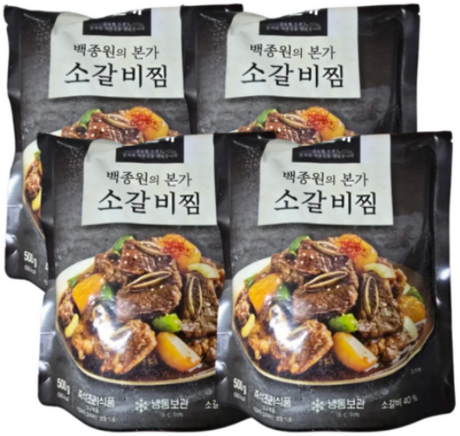 백종원 본가 소갈비찜 500g 4팩, 4개