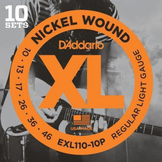 D'Addario EXL110-10P Regular Light 10-46 (10 Sets Pack) 일렉트릭 기타 현