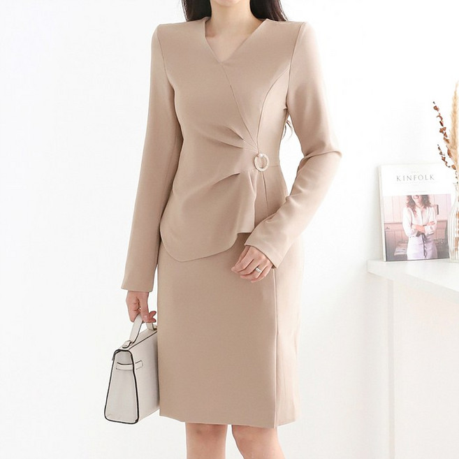 [55-66]셔링포인트 브로치세트 원피스_FB42311OP0233D