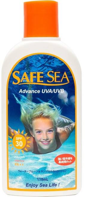 SAFESEA 해파리 방지 선크림 워터푸르프 썬크림 SPF30 118ml, 1개