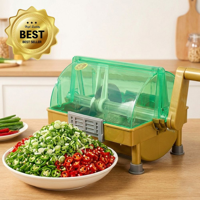 마이니우 업소용 회오리 탕파 절단기 식당 야채 채소 고추 커터 수동 탕파기, 1개, GRN