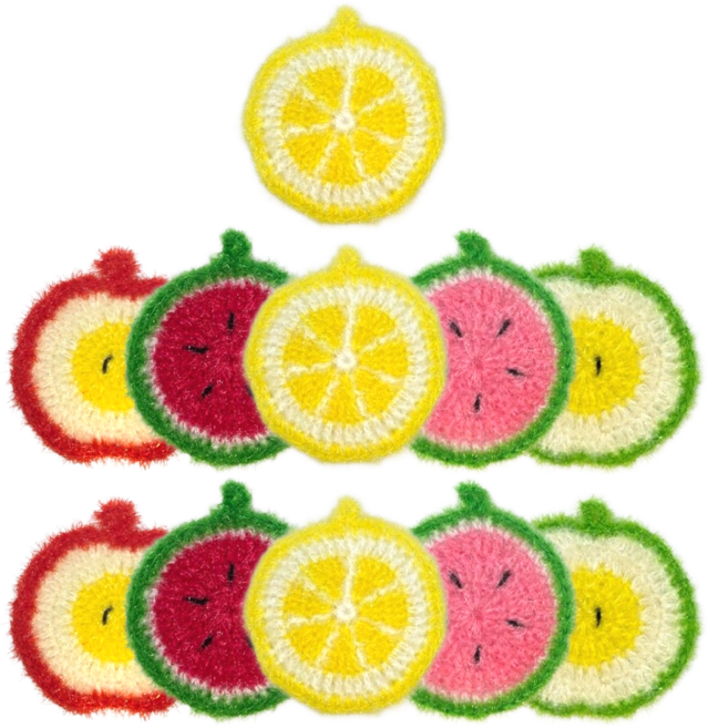 제이티 아크릴 주방 수세미 과일모양 11개입, 1개