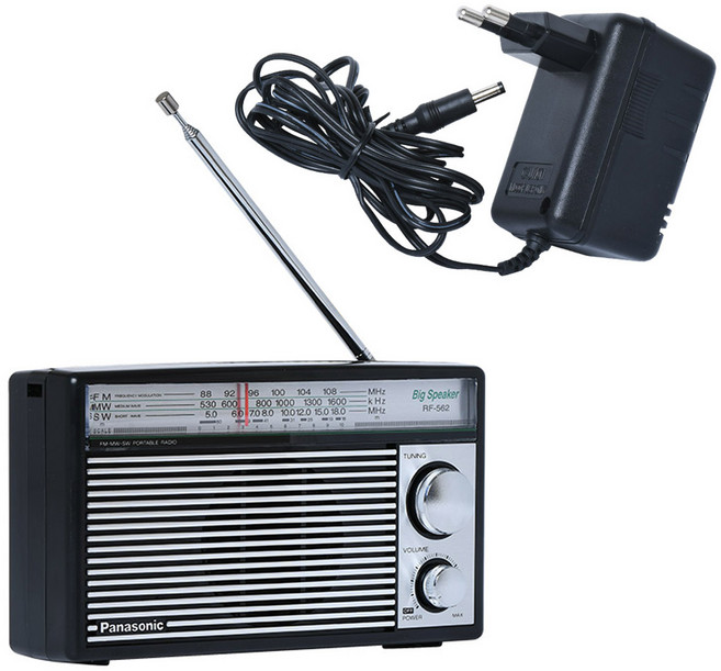 파나소닉 RF-562DD 라디오, RF-562DD라디오+어댑터, Black