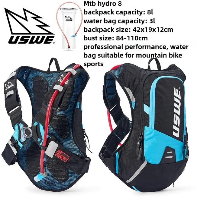 오리지널 uswe EPIC 모토 하이드레이션 백팩 MTB 3 8 12L Mx 기어 KTM용 BMW R GS용, 02 MTB Hydro 8