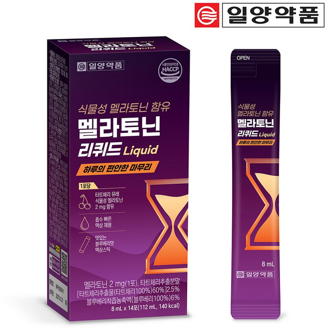 일양약품 식물성 멜라토닌 함유 멜라토닌 리퀴드 14p, 112ml, 1개