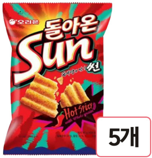 오리온 돌아온 썬 핫스파이, 80g, 5개