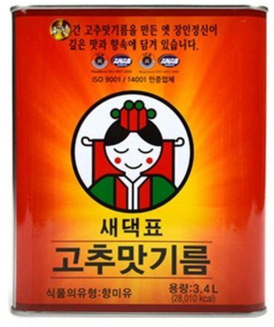 새댁표 고추맛기름 고추기름, 1개, 3.4L