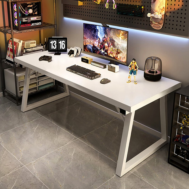 편한 두꺼운 홈오피스 책상 튼튼한 컴퓨터 테이블, 화이트