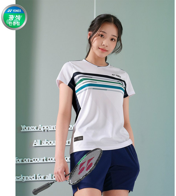 요넥스 243TS018F 여성용 배드민턴 반팔 티셔츠 게임웨어