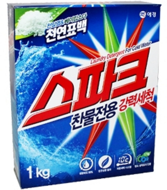 애경 스파크 1kgX10개입 BOX/표백제/천일염/베이킹소다/살균/소독 생활용품 > 세제 세탁세제 일반/겸용세제 분말세제, 1kg, 10