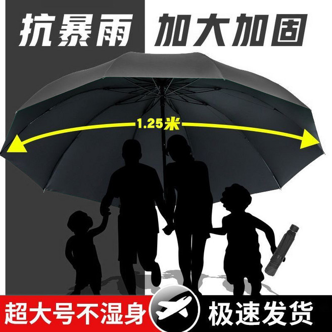 VOXIANGSANYE 12骨特大號晴雨傘 加大傘面手動傘