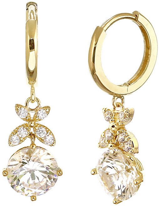 에버링 14K 엘플라워 파베 2캐럿 귀걸이_ESDM4501 Gold Earrings Gift