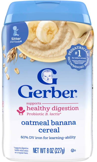 거버 오트밀 시리얼 분말 어린이식품 227g, 바나나(Banana), 1개 - 쿠팡