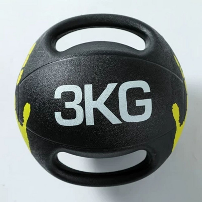 메디슨볼 손잡이 중량볼 헬스볼 테니스 훈련 웨이트, 3kg 손바닥 바이노럴 볼, 1개