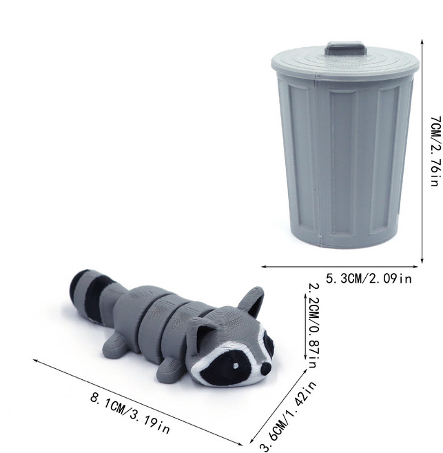 SZ0002 너굴맨 인형, 1개, 너구리와쓰레기통