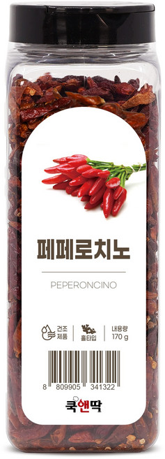 쿡앤딱 페페로치노 홀 페페론치노 페퍼론치노 식자재 대용량 이탈리안 피자 파스타 스튜, 1개, 170g