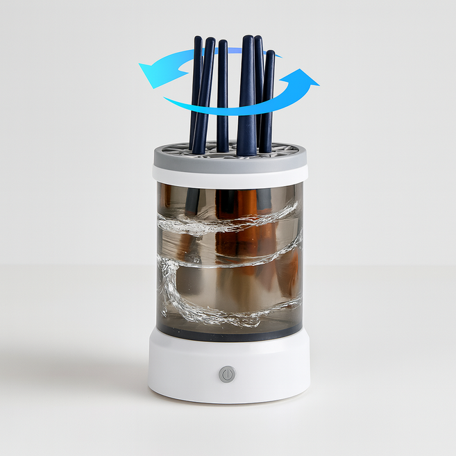 [세척끝판왕!] 애니윙 메이크업 브러쉬 전동 세척기 클리너, 화이트