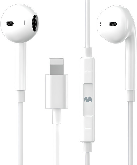 구스페리 스테레오 오픈형 유선 이어폰 8핀, 화이트