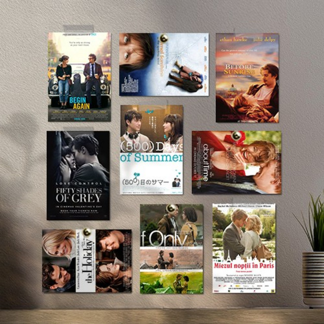 영화 로맨스 인테리어 엽서 30장세트 미니 포스터 감성, 1