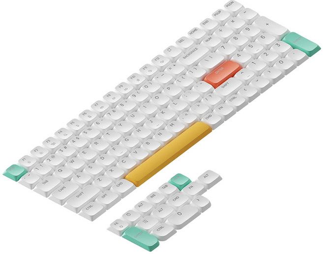 NUPHY AIR 시리즈 V1 V2 기계식 키보드 샤인스루 RGB 투과 영문 키캡 누피, AIR96 시리즈, 화이트