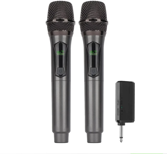 교회 노래방 야외 공연을 위한 긴 배터리 수명을 가진 LMBGM W7 2.4G 무선 충전 핸드헬드 마이크 시스템, 01 W7-2