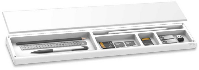 모락 모쿠 수납형 키보드 손목 받침대, 1개, 화이트