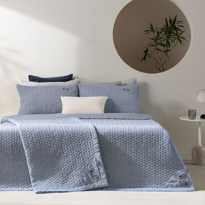 [공식판매처] 박술녀 호주산 양모 순면 누빔이불2장+베개커버2장 (작품명 청연) 슈퍼싱글 퀸 킹 슈퍼킹 / 국내생산 / 빠른배송 / 선물추천 / 선착순특가