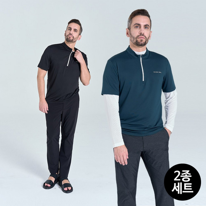 [1+1] 에어드라이브 하프넥 쿨링 스판 티셔츠 MVT5248