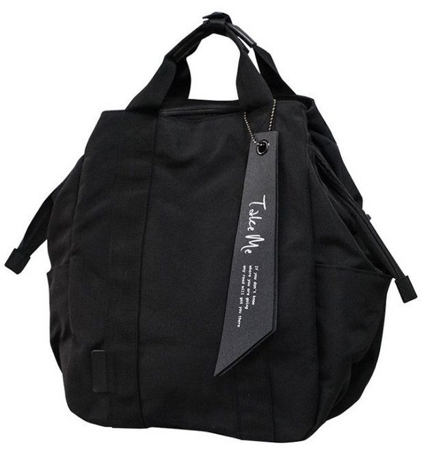 日本 Nicott-TakeMe 輕量多機能媽媽包, 洗鍊黑