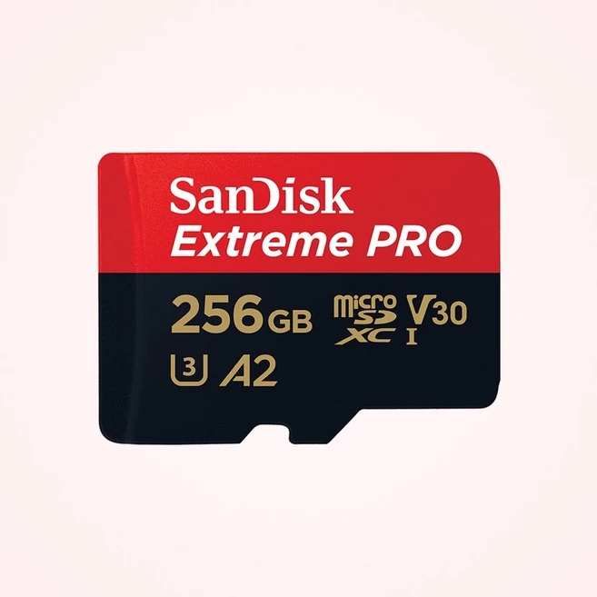 SanDisk Extreme Pro 마이크로SD카드 200MB/s 256GB + SD어댑터, 1개 - 쿠팡