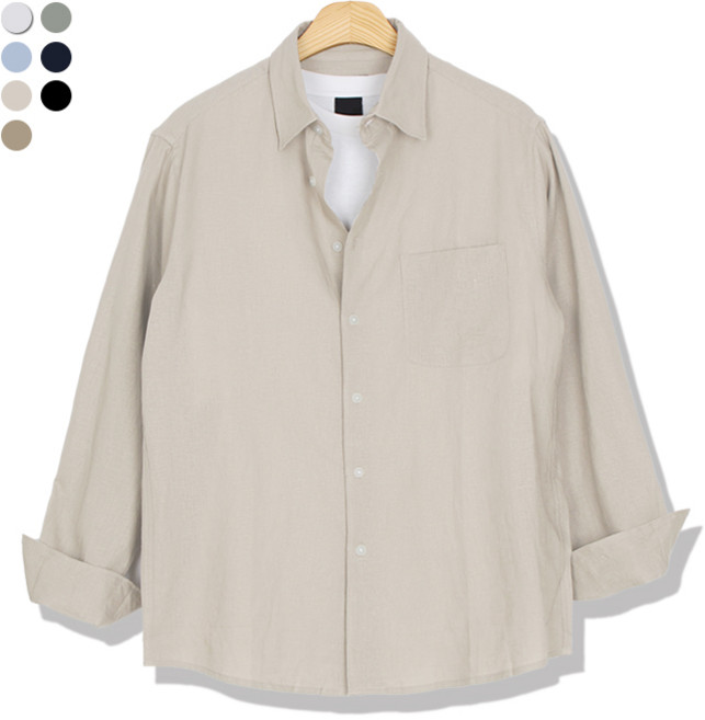 오마보이 남성용 쿨링포유 린넨 셔츠