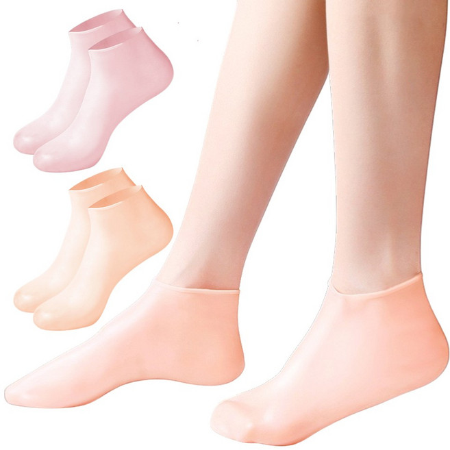 1+1 수분촉촉 실리콘 양말 뒤꿈치 보습 각질 풋케어 덧신