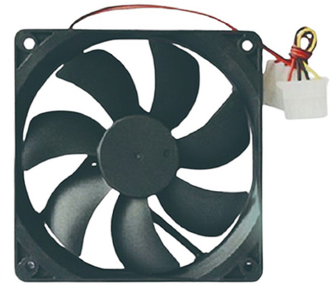 SUPERRED CHA8012B 120mm 電腦機殼散熱風扇 靜音高效 標準4PIN接頭, 黑色, 1個, 吳