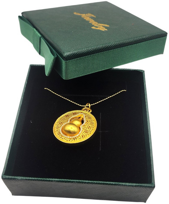 24k도금 조롱박 목걸이 행운 펜던트 액막이 여성 남성 소원성취