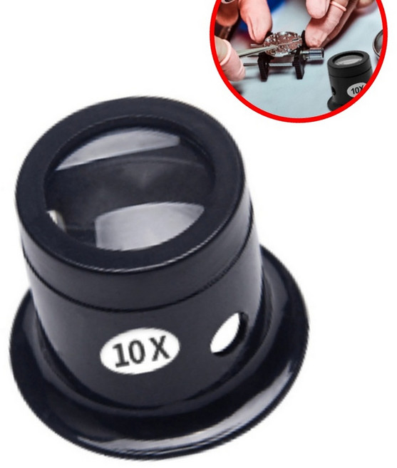 휴대용 확대경 10배율 감정용 전문가용 미니, 상세페이지 참조, 1개