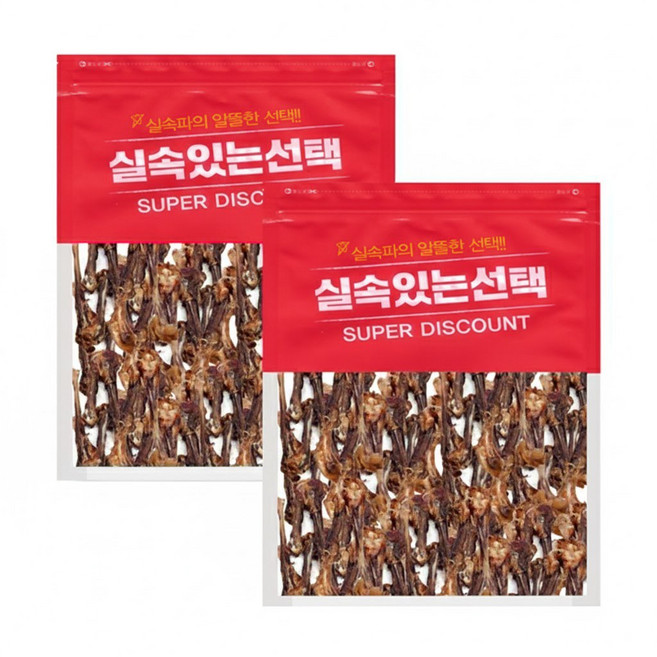 실속있는선택 오리뼈간식 대용량 500g 또는+100g 추가, 2개, 오리도가니