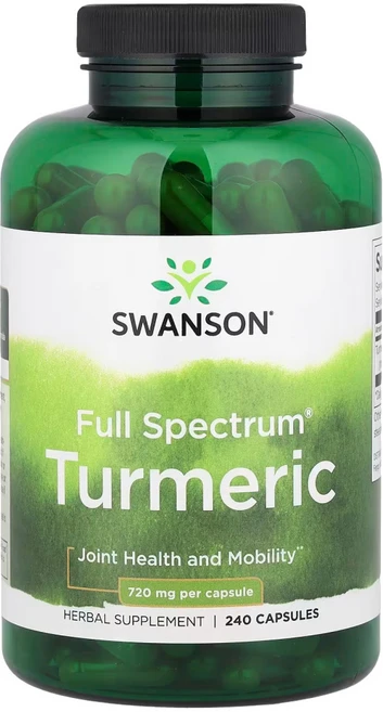 스완슨 풀 스펙트럼 터메릭 Swanson Full Spectrum® Turmeric 720mg 240 Capsules x 2개, 240정 - 쿠팡