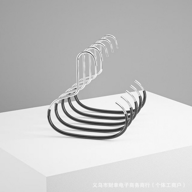 5pcs 다목적 금속 후크 모자 넥타이 스카프 가방 옷 걸이 침실 캐비닛 주최자 선반 홀더 랙, 01 5pcs, 01 Black, 1개