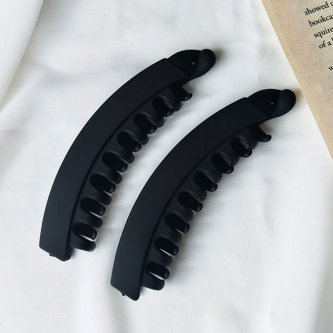 헤미쉬스타일 블랙 13cm 바나나핀 2p세트